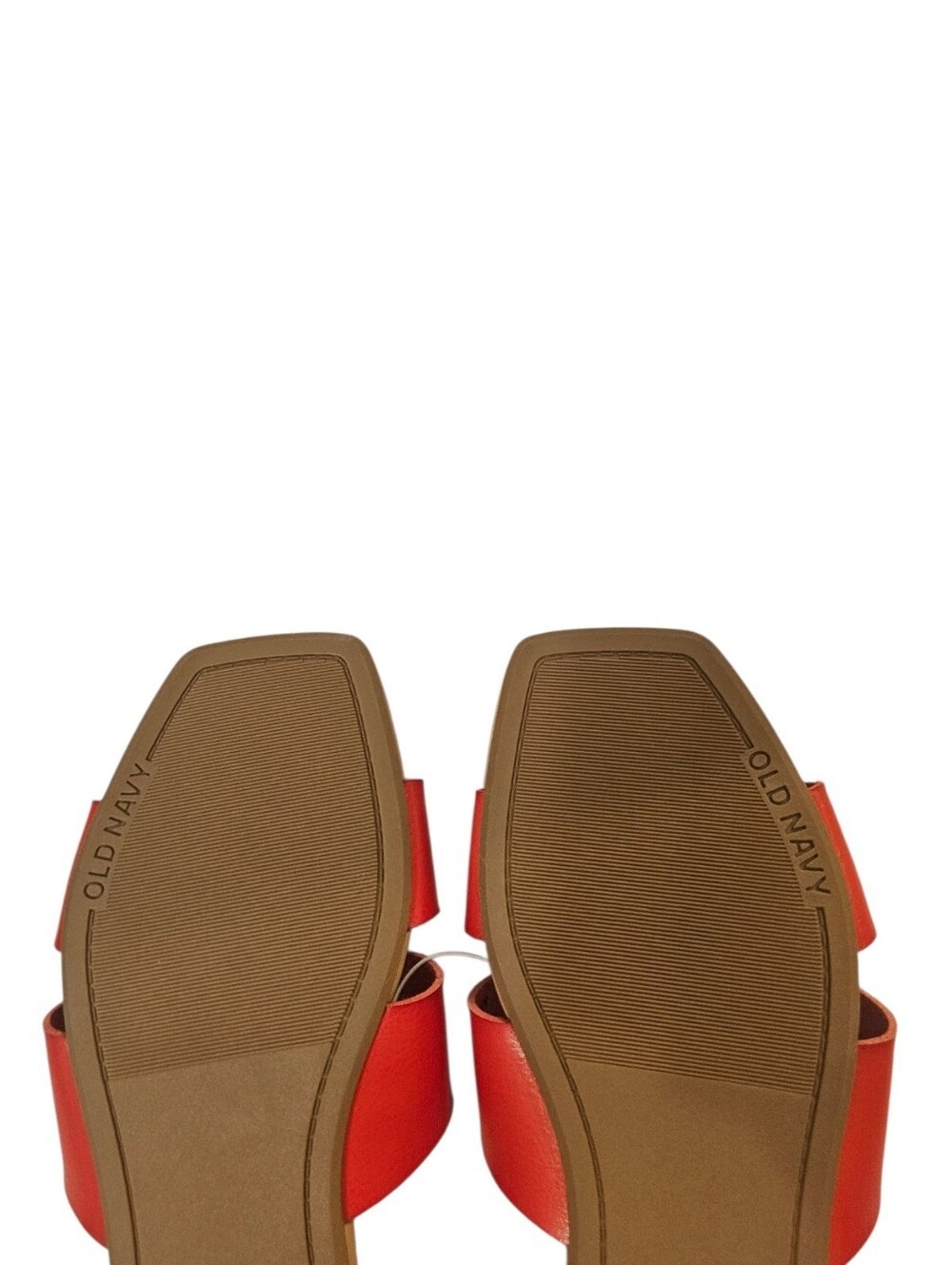 Orange and Beige Old Navy Women's Faux-Leather Slide Sandals - Picture 11 of 15